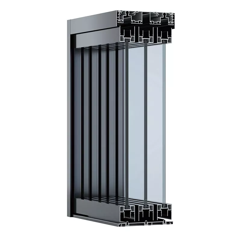 Pintu geser kaca yang sangat sederhana